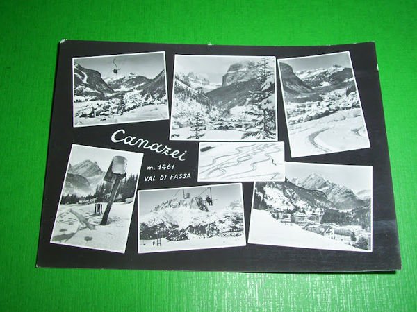 Cartolina Canazei - Val di Fassa - Vedute diverse 1955 …