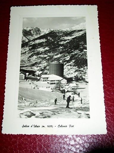 Cartolina Salice d' Ulzio - Colonia Fiat 1955
