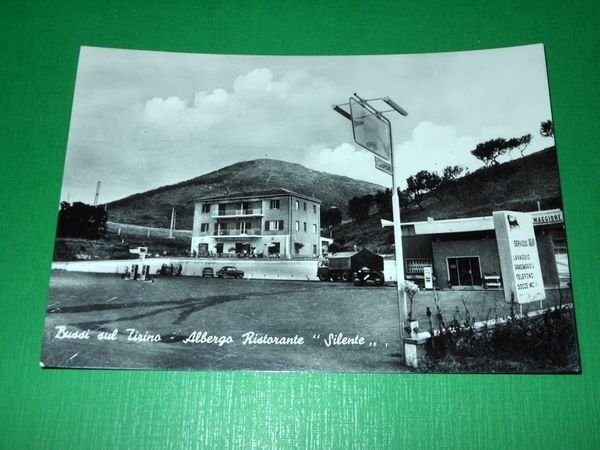 Cartolina Bussi sul Tirino - Albergo Ristorante Silente 1959