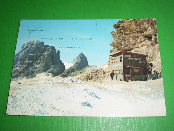 Cartolina Rifugio Passo Principe - Gruppo del Catinaccio 1974
