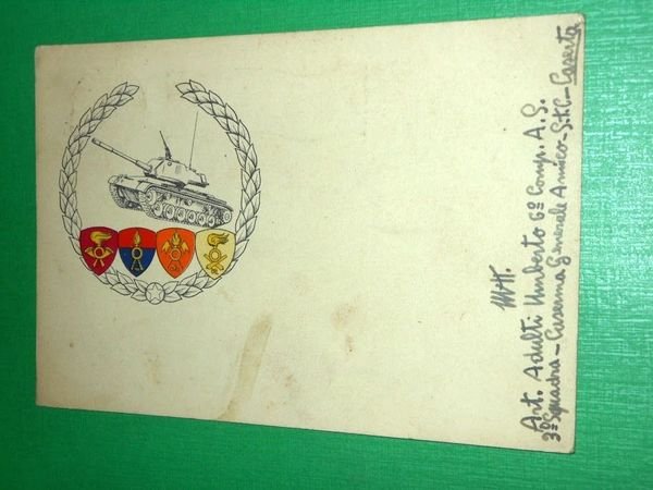 Cartolina Militaria - Scuola Truppe Corazzate 1955
