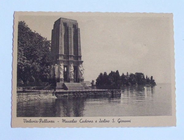 Cartolina Verbania Pallanza - Mausoleo Cadorna -- 1940 ca