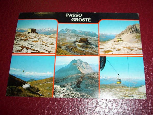 Cartolina Passo Grostè - Vedute diverse 1987