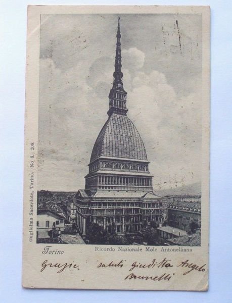 Cartolina Torino - Mole Antonelliana 1901