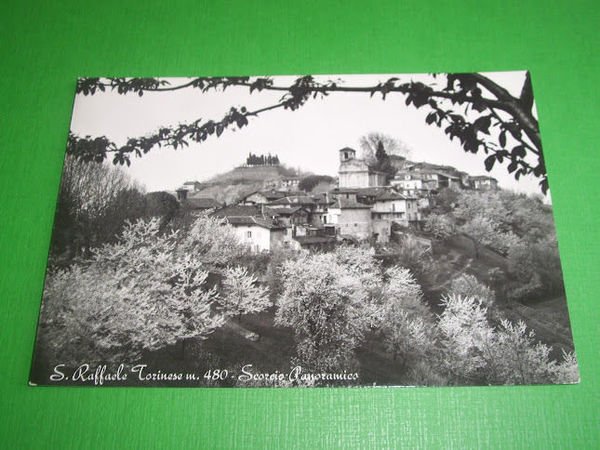 Cartolina S. Raffaele Torinese - Scorcio panoramico 1955 ca