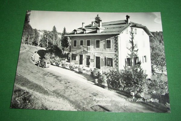 Cartolina Passo Mendola - Albergo Tre Ville 1957