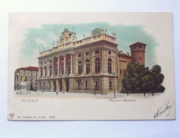 Cartolina Torino - Palazzo Madama 1901