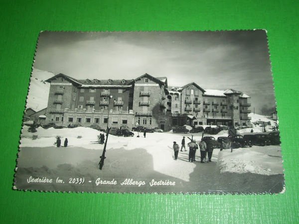 Cartolina Sestriere - Grande Albergo Sestriere 1951