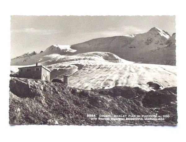 Cartolina Pian di Fiacconi - Seggiovia Marmolada 1950ca