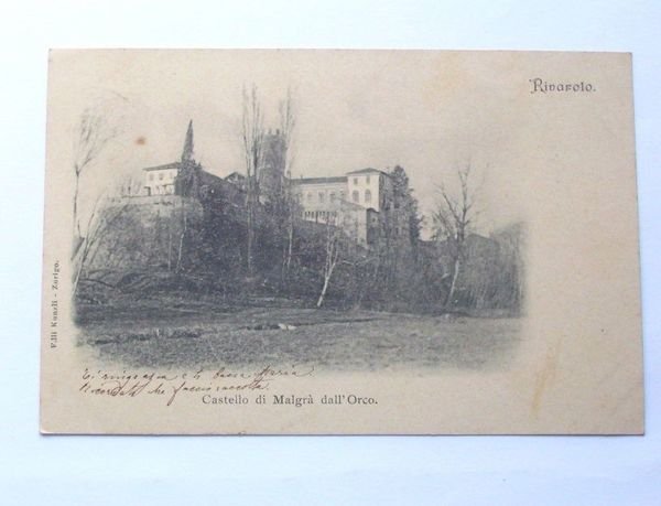 Cartolina Rivarolo - Castello di Malgrà dall' Orco 1900