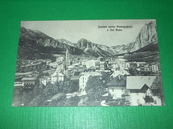 Cartolina Cortina - Panorama verso Pomagagnon e Col Rosa 1920 … | Immagine Gallery 1