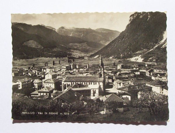 Cartolina Predazzo - Val di Fiemme - Panorama 1949