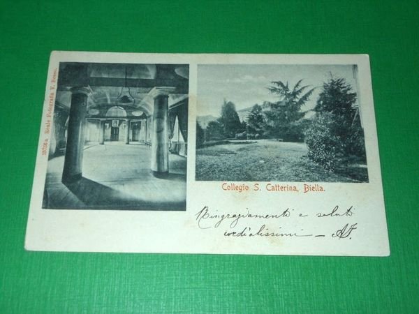 Cartolina Biella - Collegio S. Caterina 1901 ( n. 1 …