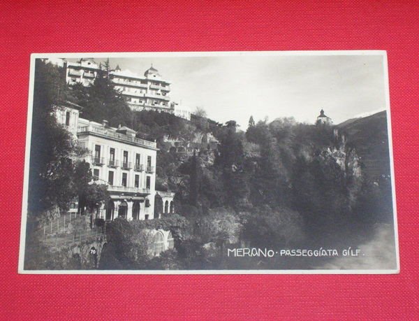 Cartolina Merano - Passeggiata Gilf 1940 ca