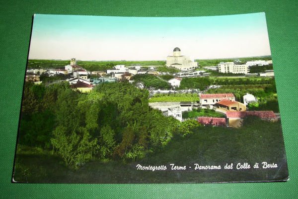 Cartolina Montegrotto Terme - Panorama dal Colle di Berta 1961