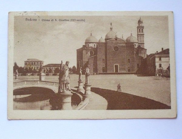 Cartolina Padova - Chiesa di S. Giustina 1918