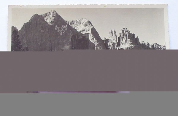 Cartolina Il Catinaccio e Torri di Vajolet 1942