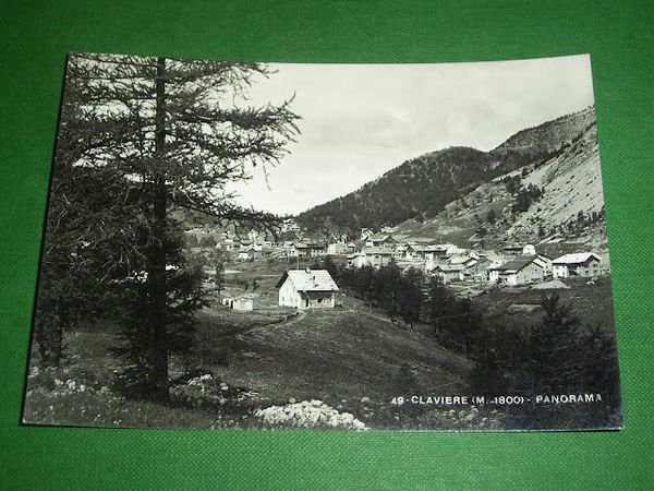 Cartolina Claviere -- Panorama -- 1951