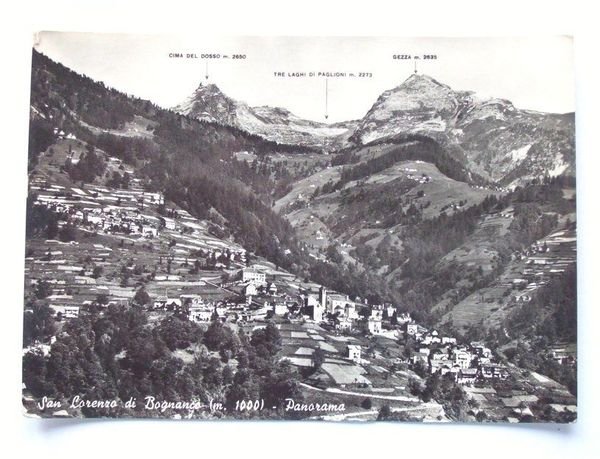 Cartolina S. Lorenzo di Bognanco - Panorama 1959