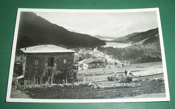 Cartolina Altipiano di Pinè - I due laghi 1940 ca