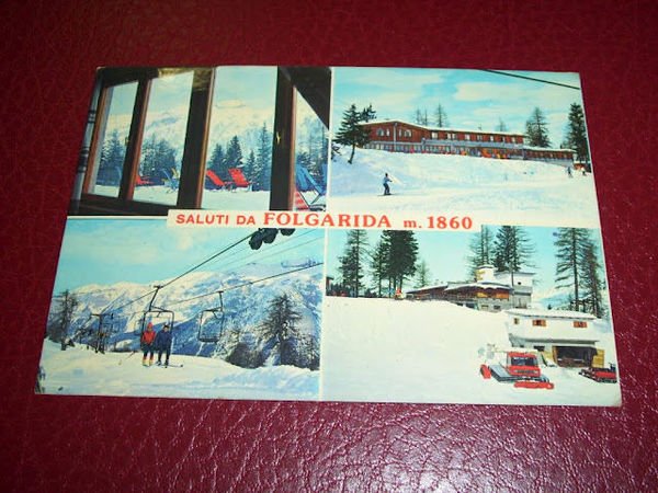 Cartolina Folgarida - Vedute e Rifugio Albasini 1976