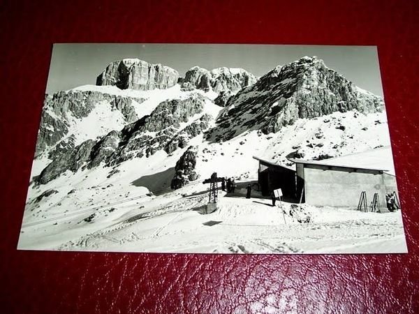 Cartolina Staz. Seggiovia Belvedere del Pordoi 1956