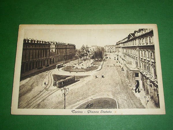 Cartolina Torino - Piazza Statuto 1935 ca