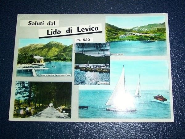 Cartolina Lido di Levico - Vedute diverse 1965