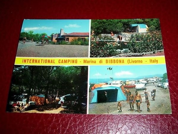 Cartolina Marina di Bibbona - International Camping '68