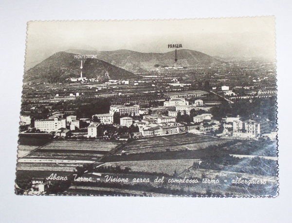 Cartolina Abano Terme Complesso termo alberghiero 1951