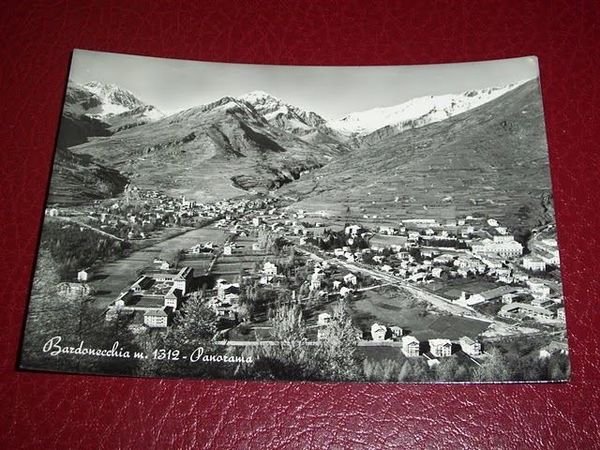 Cartolina Bardonecchia - Panorama generale 1954