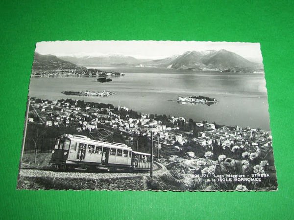 Cartolina Lago Maggiore - Stresa e le Isole Borromee 1950