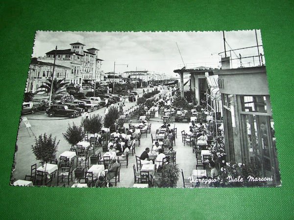 Cartolina Viareggio - Viale Marconi 1950 ca