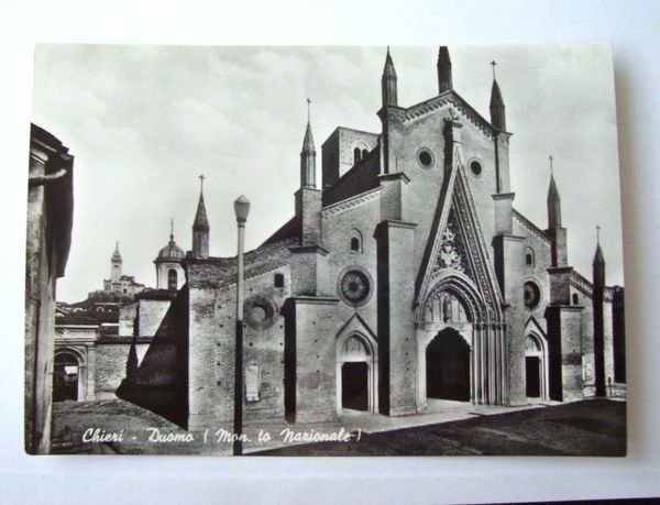 Cartolina Chieri ( Torino ) - Il Duomo 1950 ca