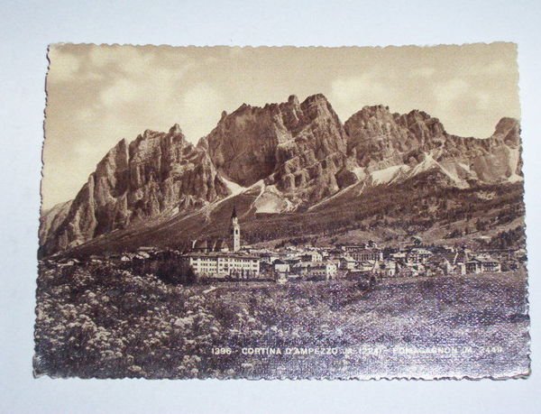 Cartolina Cortina d'Ampezzo - Pomagnon - panorama 1950