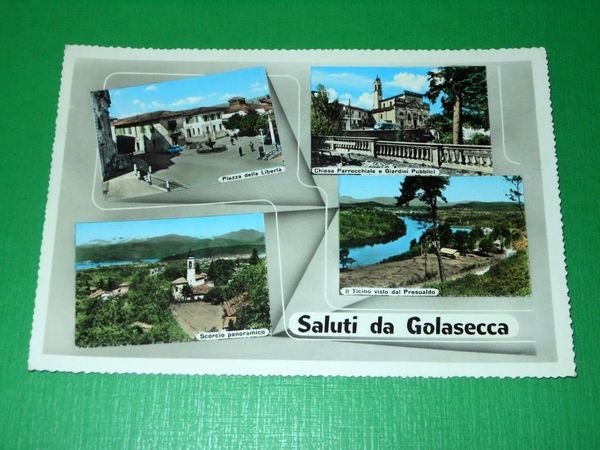 Cartolina Saluti da Golasecca ( Varese ) - Vedute diverse …