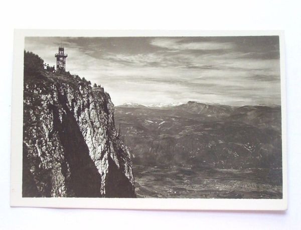 Cartolina La Mendola - Cima Penegal e Torre vista 1940