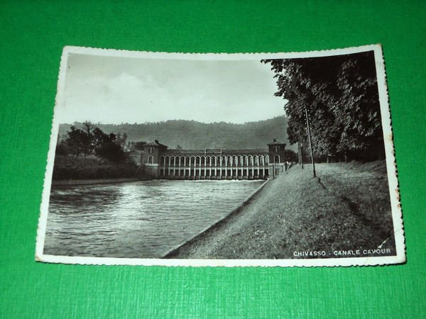Cartolina Chivasso - Canale Cavour 1943