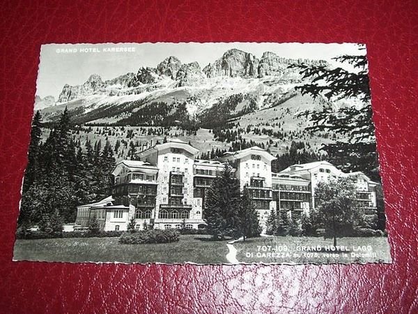 Cartolina Grand Hotel Lago di Carezza 1940 ca