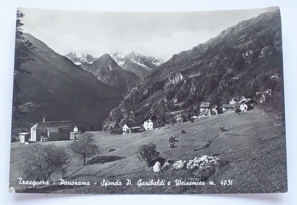 Cartolina panorama di Trasquera - P. Garibaldi 1961