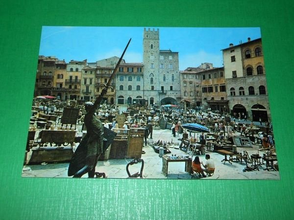 Cartolina Arezzo - Piazza Vasari - Fiera Antiquaria -- 1965 … | Immagine principale