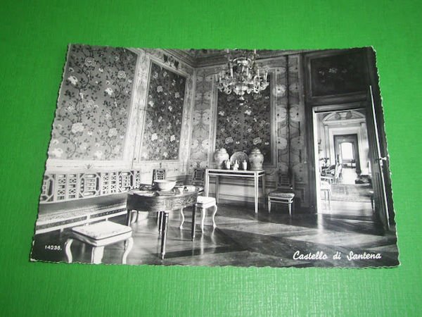 Cartolina Castello di Santena - Interno 1955 ca | Immagine principale
