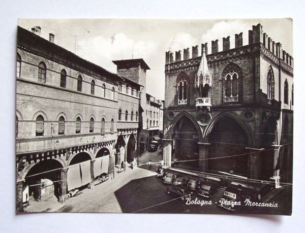 Cartolina Bologna - Piazza Mercanzia 1961 | Immagine principale