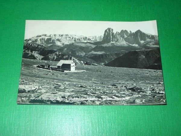 Cartolina Rifugio Resciesa - Gruppo Sella e Sassolungo 1953 | Immagine principale