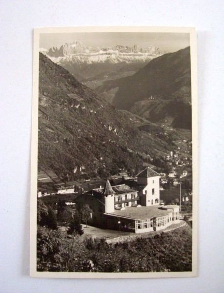 Cartolina Gries Bolzano - Albergo Castello Guncinà 1950