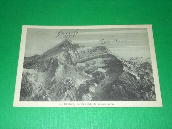 Cartolina La Grivola vista da Valsavaranche 1925 ca