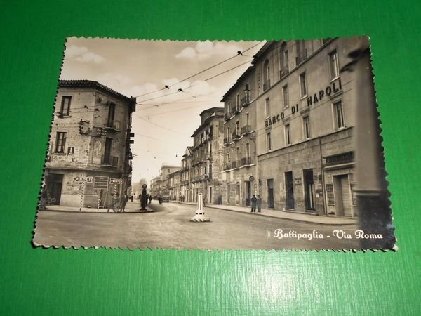 Cartolina Battipaglia - Via Roma 1953