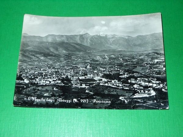 Cartolina L'Aquila degli Abruzzi - Panorama 1953