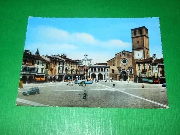 Cartolina Lodi - Piazza della Vittoria 1957 | Immagine principale