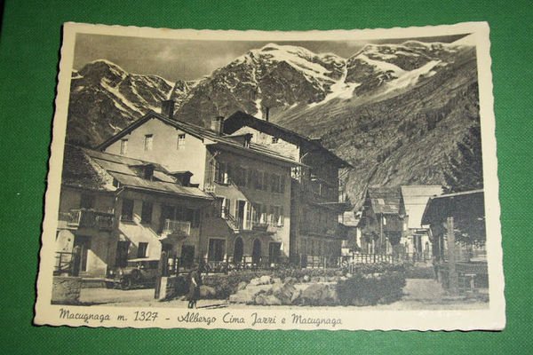 Cartolina Macugnaga - Albergo Cima Jazzi e Macugnaga 1957